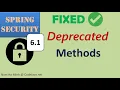 Spring Security 6 1 Fix Deprecated Methods