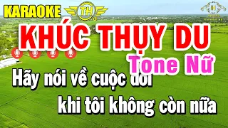Khúc Thụy Du Karaoke Tone Nữ ( Dm ) Nhạc Sống Hát Dễ Thuộc | Trọng Hiếu