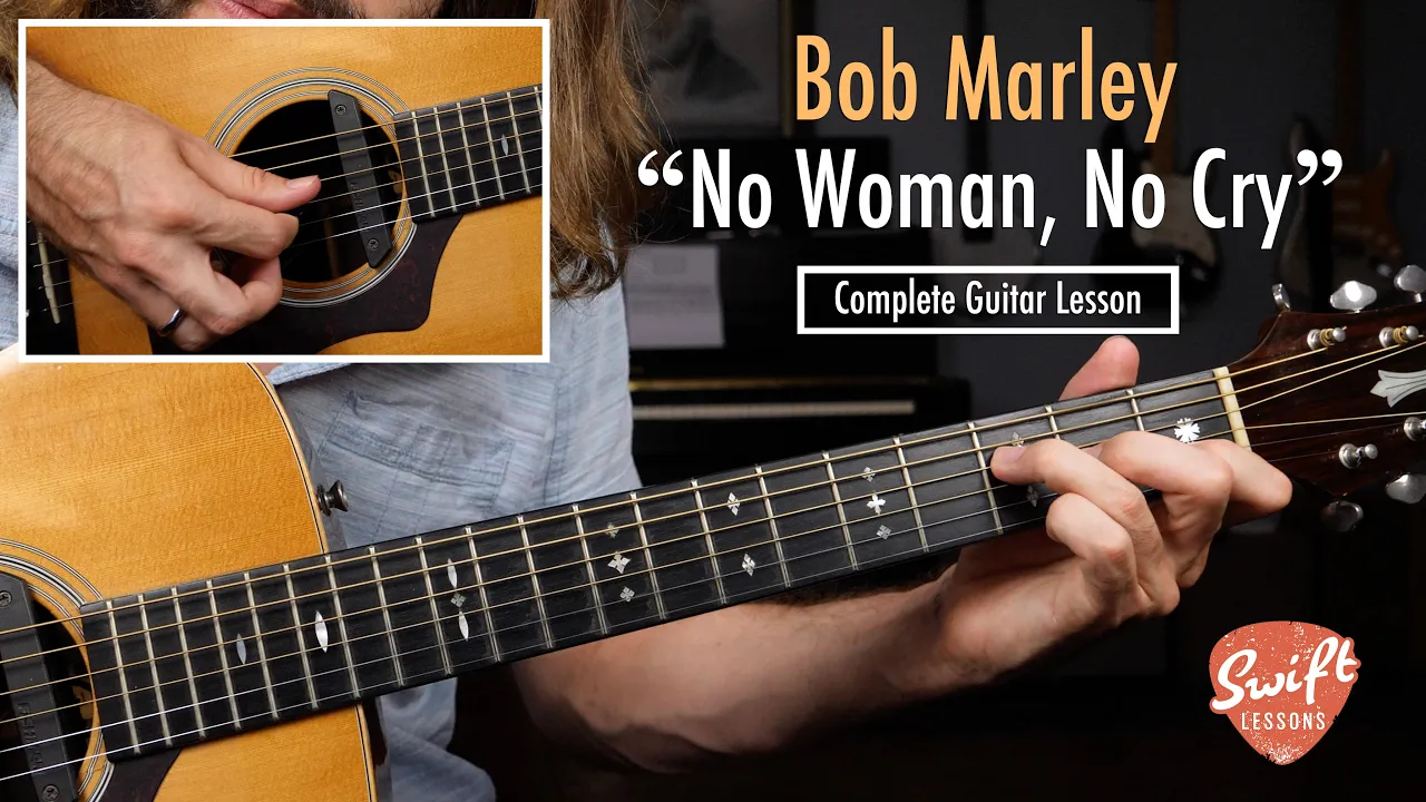 Bob Marley "No woman, No Cry" Easy Beginner Guitar Lesson