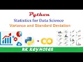 Statistics-Std Var How to Calculate Variance Standard Deviation using Python Colab RK