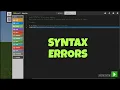 05 Syntax errors in Minecraft