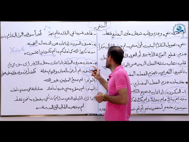⁣مادة اللغة العربية للصف السادس الاعدادي: النفي - لم