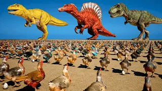 Can 1000 Chicken win against a T-Rex? ARK Experiment