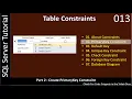 Constraints Part 2 - Primary Key Constraints SSMS TSQL Tutorial