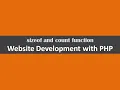 sizeof and count function development with php