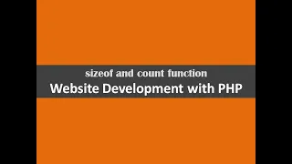 sizeof and count function development with php