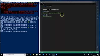 Array actually List Shuffle - Python