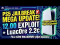 PS5 Jailbreak MEGA UPDATE 12 00 Exploit Luac0re 2 2c Kstuff BD-J Explained