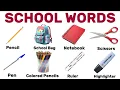 Back to School Words in English 30 School Supplies Listen Repeat