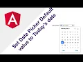 Set Calendar Date picker Default value to Today s date in Angular Application
