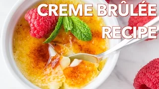 Easiest French Crème Brûlée recipe - no boiling, no water bath, no blowtorch. 