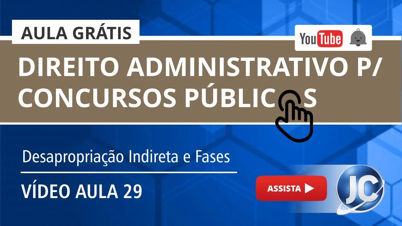 Aula Grátis Direito Administrativo - Desapropriação Indireta e Fases - (videoaula 29)