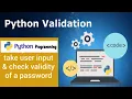 Python program to check the validity of a password Python programming