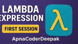 Lambda Expression in Java Explained in Hindi Java 8 Complete Beginner Guide First Session