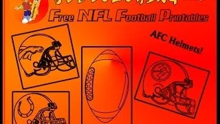 Tight AFC Football Helmet Coloring Pages - NFL Coloring Teams Easy Football Printables 02
