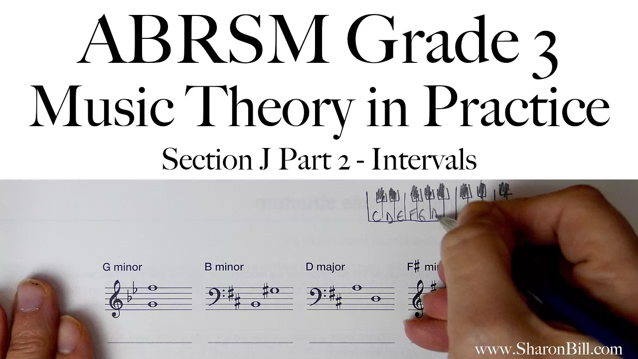 ABRSM Grade 3 Music Theory Section J Part 2 Intervals with Sharon Bill