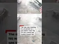 Security camera footage captured a man dodging an out-of-control car at a gas station in Nebraska