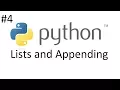 Python Tutorial 4 Lists Appending