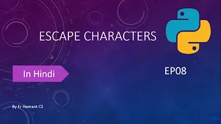 Escape Character Python In Hindi