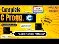 Triangle Number Pattern Printing Lec 9 C Programming Full course for Beginners