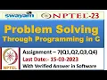 Problem Solving Through Programming in C Assignment 7 Most Probable Answer Nptel-2023