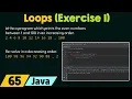 Loops in Java Exercise 1