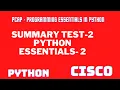 Python Essentials 2 SUMMARY TEST-2 ANSWER CISCO ANSWER PCAP - Programming
