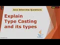Explain TypeCasting and its types Wrappers Java Interview Questions Series Kaliyona Kannada