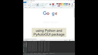 Draw Google logo and home page in ms-paint using Python and PyAutoGUI