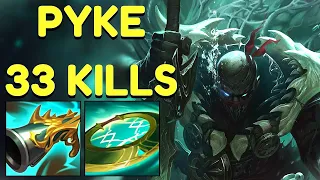 Pyke ARAM Domination 33 Kills with a One-Shot Build