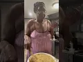 Mrs Netta cooking her in Thanksgiving dressing