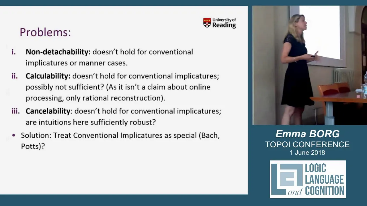 Emma BORG: How do you solve a problem like implicatures?