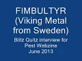 Fimbultyr (Viking Metal from Sweden) - INTERVIEW