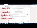 Python LinkedIn Assessment Pass Top 5