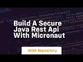 Build a secure java rest api with micronaut
