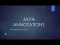 Java Annotations
