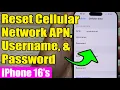 Reset APN Network Settings on iPhone Pro Max iOS 18