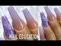 SIMPLE Lilac Ombre Glitter nails Glitter planet