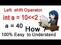 left shift operator in c Easy to understand Bitwise Shift Operator in C Hindi - Youtube