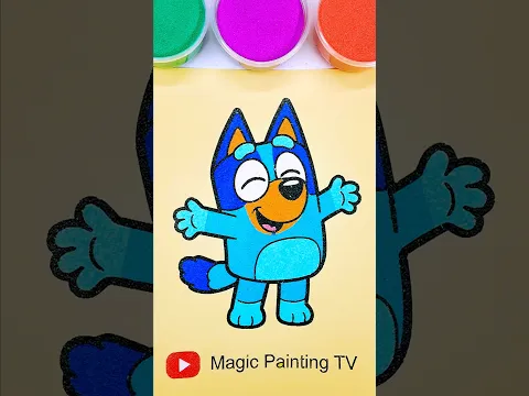 Bluey🐶#trending #cartoon #bluey #forkids #satisfying #kidsart #magicpaintingtv #shortfeed