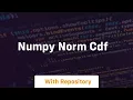 numpy norm cdf