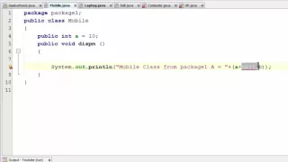 159 Default Access Modifier with Package in Java Programming Hindi
