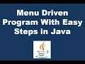 Built Menu Driven Application With Easy steps in Java