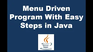 Built Menu Driven Application With Easy steps in Java