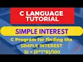 SI P T R 100 C Program for Finding SIMPLE INTEREST