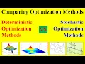 Comparing Different Characteristics of Deterministic and Stochastic Optimization Methods