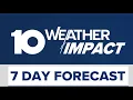 10 Weather Impact Forecast Warm and rainy week ahead