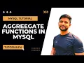 Aggregate Function in MySQL Sum Avg Max Min Count In Hindi