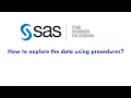 SAS Programming Tutorials Data Exploration using procedures Observations Filtration Class - 5
