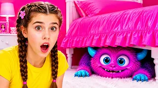 ¡Hay un MONSTRUO Debajo de la Cama! Nastya y Artem tienen MIEDO